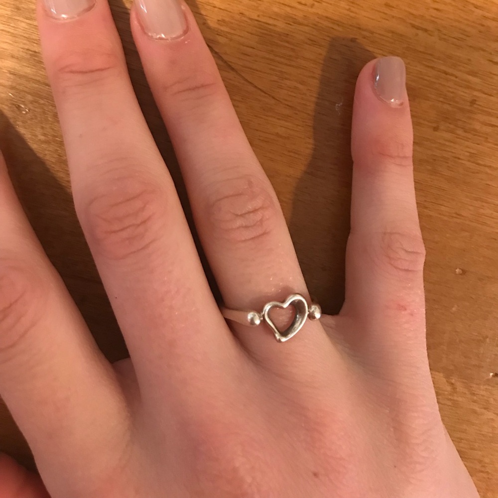 Authentic Tiffany & Co. silver heart ring